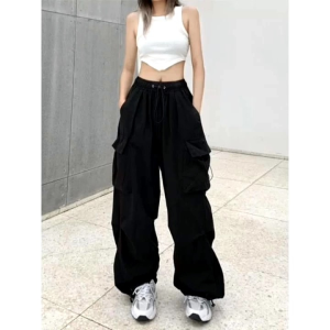 Celana panjang cargo wanita tebaru remaja dan dewasa cantik kekinian dengan tali serut