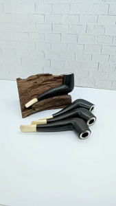 Pipa Kayu Kelor Hitam Kombinasi Tulang Minimalis M65