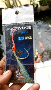 Assist Hook Singel Motif Kepala Teri Glow in The Dark Untuk Metal Jigging