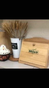 Wooden Bread Bin Bread Storage Container 2