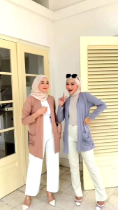 (COD) CARDIGAN/BLEZER/AOUTER WANITA L-JUMBO CARDIGAN WANITA KOREAN STYLE CARDIGAN POLOS LENGAN PANJANG KEKINIAN CARDIGAN HIJAB OOTD TERLARIS TERMURAH!!