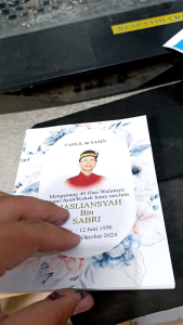 (Harga Per 20 Buku) Cetak Buku Yasin & Tahlil Custom 40/100/100 Hari Isi 128 Halaman Arab & Terjemahan Free Pakai foto & Plastik Pembungkus