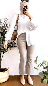 Celana Cutbray Basicpantsstreet/Twillcombed Celana Kerja Wanita