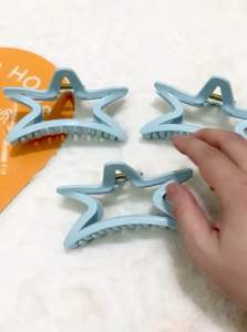 ✨[Tặng cột tóc lò xo lớn]- Kẹp gấp Acrylic nơ xinh + tặng cột tóc vải như hình (ngẫu nhiên màu hồng/xanh/trắng) cho mỗi kẹp