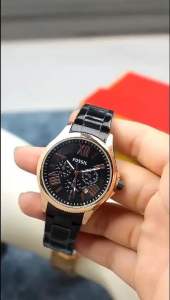[BEST PROMO] High Quality Jam Tangan Wanita Cewek Foss Plat Romawi Tangal Aktif Rantai Steinless Steel