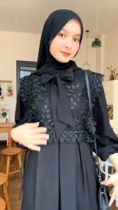 Gamis Pesta Muslimah SYAKILA Model Rompi Tille Bordir Outfit Lebaran Kondangan Mewah Terbaru Dress Kondangan Gamis Lebaran Terbaru 2025