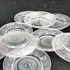 12 pcs tatakan gelas bahan kaca tebal/PISIN/piring tatakan