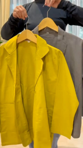 Pramesti Blazer Wanita Oversize Korea Style Blezer Jas Kerja Casual Lengan Panjang Bahan Linen Rami