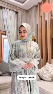 NEW SET SYARI RHUMINA PREMIUM VIRAL SETELAN GAMIS DAN HIJAB TERLARIS SET HIJABERS KEKINIAN