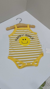 [Ready Stock] ZENZI BABY Sunny Smile Baby Romper Cotton Blend Sleeveless Bodysuit Soft Newborn
