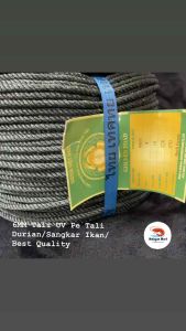 6mm Tali Pe Veitnam x 220Mtr Panjang Material Baru Warna GG Uv Dan Black UV Tali Sangkar Ikan/Tali Durian