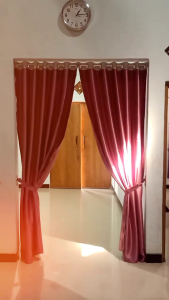Gorden Pintu Blackout Glossy Tebal Korden Jendela Polos Embos