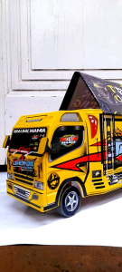 Miniatur Truk Oleng Mainan Anak Full Lampu Kelap Kelip Dengan Variasi terpal warna