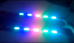 Lampu LED 6 titik panjang kolong kanal bis bak truk otomatis running 16 pcs speed dan mode bisa manual