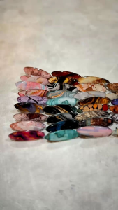 Peniti jilbab/Bross dagu motif marmer kayu polos batik/Peniti hijabers