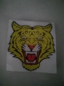 STIKER CUTTING MOTIF KEPALA HARIMAU