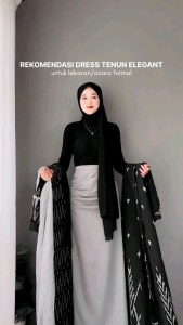 QAMARA DRESS TENUN - COOPLE BAJU TENUN