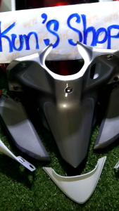 ชุดสี110inewปี2011-2018สีขาวแดงเทาชิ้นงานสนิทเปลือกงานABS มี15ชิ้น