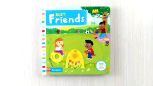 Campbell Busy Friends Push Pull Slide Board Book