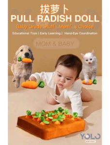 🇲🇾(Ready Stock)YOLO Carrot Cushion Toy Soft Toy Carrot Toy Pull Radish Toy Tiktok Mainan Lembut Lobak Baby小红书同款拔萝卜毛绒玩具玩偶