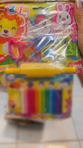 ดินน้ำมันสีสด 6แผง + แถมฟรี! แป้นกดรูปทรง | ฝึกกล้ามเนื้อมือ เสริมพัฒนาการ