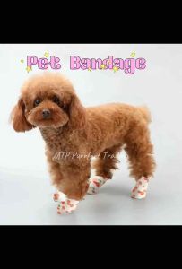 Pet Bandage One Time Pet Shoes Cat Dog Self Adhesive Bandage Wound Cover Pembalut Luka Kucing狗绷带猫绷带一次性脚套宠物鞋子不掉脚绷带出门防脏裹脚布