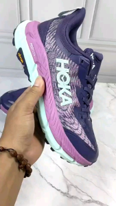 Sepatu Hoka One One Mafate Speed 4 IV Purple Running Sport Wanita