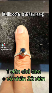 Nhẫn full hột chủ đen 5 li kèm 22 hột tấm đính vỏ nhẫn ni 12 - 05