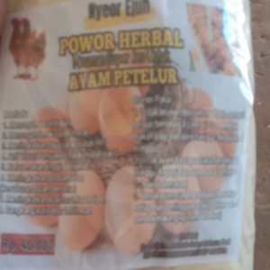 Jamu Alami Extra Gula untuk Ayam Petelur Nyeor Ejuh Kemasan 500 Gram