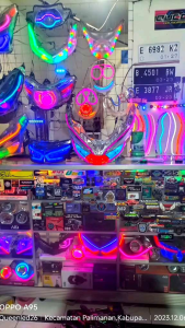 2pcs sepasang Lampu LED DEVIL 6TITIK ALIS 30CM