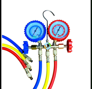 Đồng hồ gas đôi đồng hồ đo nạp gas đôi máy lạnh kèm bộ dây đo nạp gas điều hòa r22 r34 r32 r410