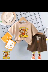 new setelan kaos tuntung anak kekinian viral