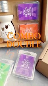Combo Double Scented Wax Melts Trial set with Aroma Burner - FREE TEALIGHT HOLDER & TEALIGHT CANDLE
