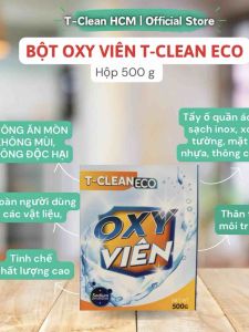 Hộp Oxy T-Clean (Tclean) 500g Bột tẩy làm sạch vết ố bề mặt vải kim loại nhựa chiết xuất thiên nhiên