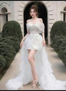 Đầm maxi dự tiệc mặc cưới TRIPBLE T DRESS đính cườm cao cấp -MS06HV