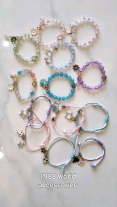 Vòng đeo tay chuỗi hạt nhiều màu dễ thương cho bạn gái 1988world