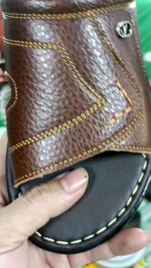 Dép nam da bò mềm mại  Dép da nam quai ngang DM528 giá rẻ nhưng  chất lượng  may đế thủ công chắc chắn