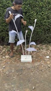 Standing Bunga Hias Lampu Dekorasi Pelaminan