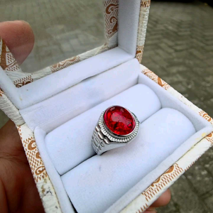 Cincin Batu Merah Siam Pecah Seribu Super Keren