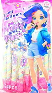24pcs PRETTY AND PINK LONG MALLOWS CANDY/loot bag fillers/paninda/giveaways/party favors.