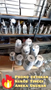 PROMO HARGA ISI 20 PCS - CETAKAN KUE BOLU KUKUS UKURAN TINGGI BAHAN ALUMUNIUM