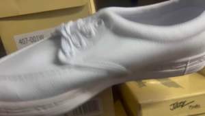 New Arrivals Pallas Jazz white school shoe 407-001W/Kasut sekolah putih