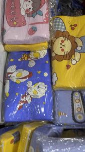 Gối cao su non em bé(học mẫu giáo) kèm vỏ gối hoạt hình đáng yêu vải cotton siêu mát (kích thước 40-25cm