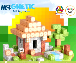 JXD-1272 forest 104PCS cube 2.5x2.5x2.5 cm บล็อกต่อแม่เหล็กจำนวน 104 ชิ้น