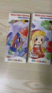 educratePH 20sheets Kids Pocket Watercolor Painting Bookmark with paintbrush painting travel less screentime