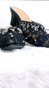 Rattu Boutique - Heels 5cm Tahu Size 36-45 brukat payet delusi abu / Wedding shoes / Sepatu Pengantin