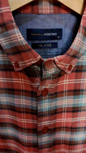 Kemeja Flanel Vostro Original Second Size M