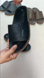 Dép quai ngang nam cao cấp  Dép nam đẹp DTL1 ba màu Đen Nâu Xám đế lõm ôm chân may viền chắc chắn