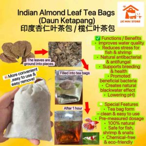 Indian Almond Leaf Tea Bag for Aquarium/ daun Ketapang