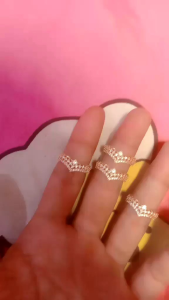 CINCIN DEWASA FUJI MAHKOTA INDAH PERMATA ZIRCON BERLAPIS EMAS ANTI KARAT AMAN DIPAKAI SETIAP HARI (REALPIC)